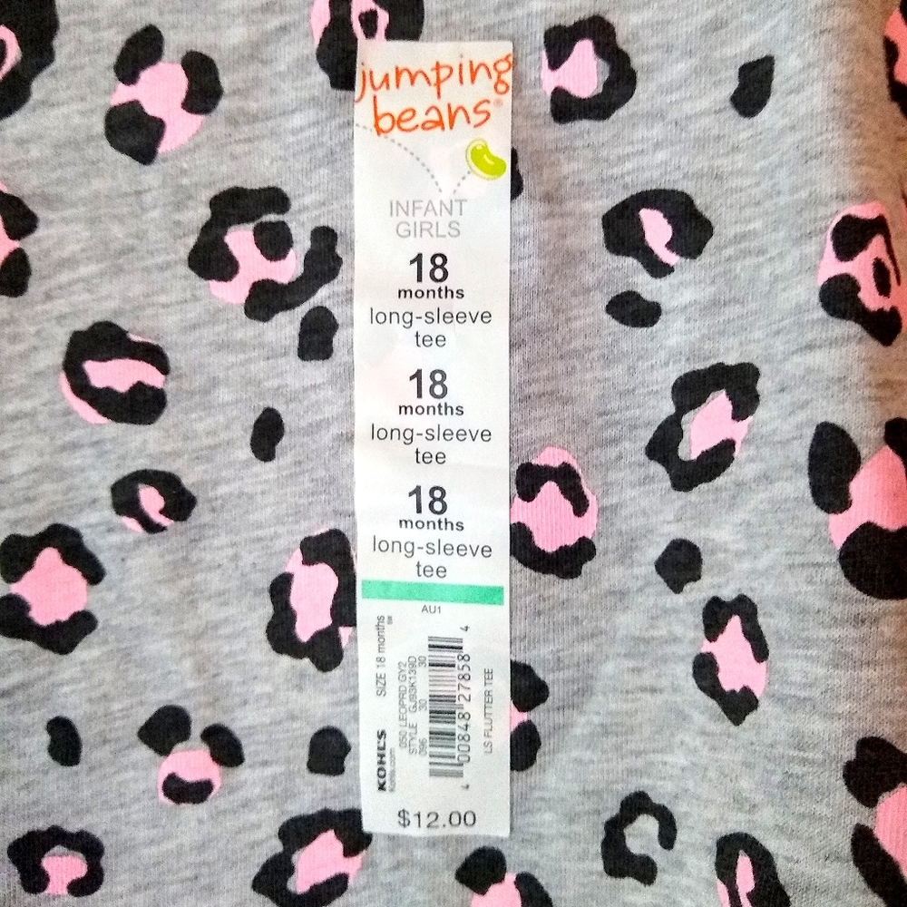 👶🏼NWT Jumping Beans Ruffled Long Sleeve Tee - Picture 3 of 4